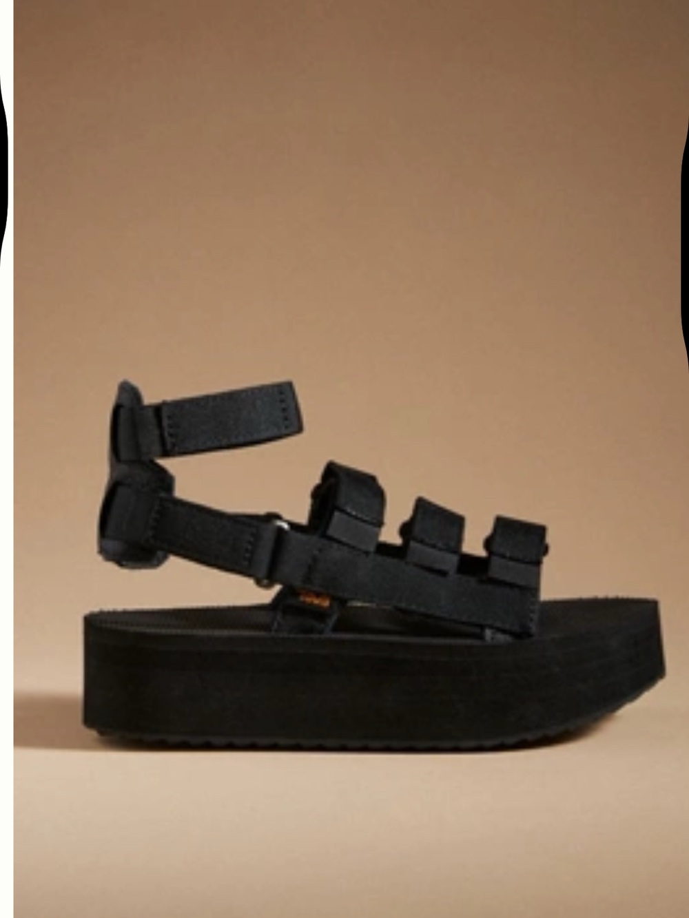 NWT Teva Black Platform Strappy Sandal - Women's